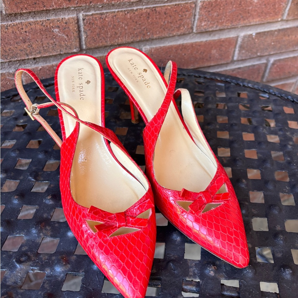 Kate Spade Red Stiletto Heels